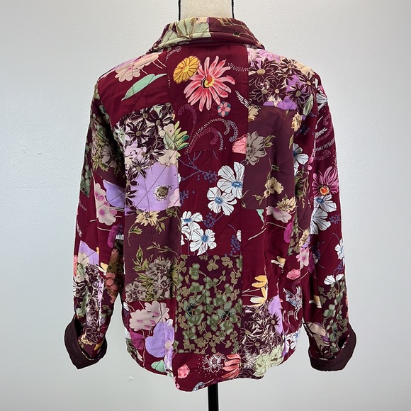 ⭐️ VINTAGE Patchwork Quilted Grandma Core Medium Weight Lined Jacket Coat NWT - Picture 3 of 12